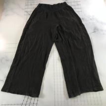 WASH_Completeo Lino Pants Womens Medium Black Lightweight Linen Pockets - $44.54