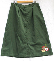 Bon Worth Apple Fruit Floral Applique Skirt Size XL Garden Cottage Bonworth - £18.58 GBP