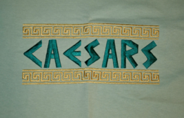 Caesars Palace Casino Las Vegas Embroidered Greek Key Design T-Shirt Siz... - $26.99