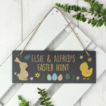 Personalised Easter Bunny Door Plaque, Easter Door Sign, Easter Celebrat... - $14.99