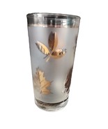 Vintage Libbey Gold Leaf Frosted Glass Water Tumbler MCM - £6.16 GBP