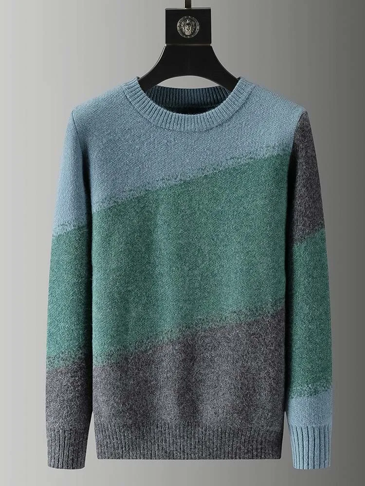  high-quality  color matching  for men Autumn and winter  Personality round neck - £190.06 GBP