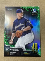 2019 Bowman Corbin Burnes Chrome Top 100 GREEN Parallel /99 Brewers - £9.50 GBP