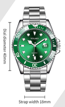 YOLAKO The Mens&#39; Watches New Luxury Business Watch Men Calendar Green Di... - £14.93 GBP