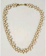 Trifari 24&quot; Gold-Tone Triple-Strand Faux Pearl Braided Necklace (Pink &amp; ... - €32,60 EUR