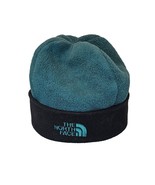 Vtg The North Face Beanie Hat USA Made Black Green Fleece Winter Cap 90s... - £55.30 GBP