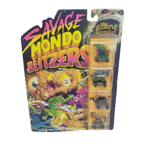 Primary image for VINTAGE 1991 SAVAGE MONDO BLITZERS THE DUDES OF DISASTER MOC 4 PACK TOY NOS