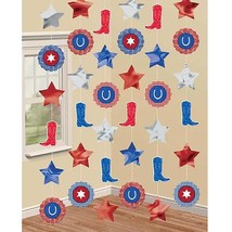 Cowboy Country Hanging String Decorations Birthday Party Decorations 7 Strings - $3.95
