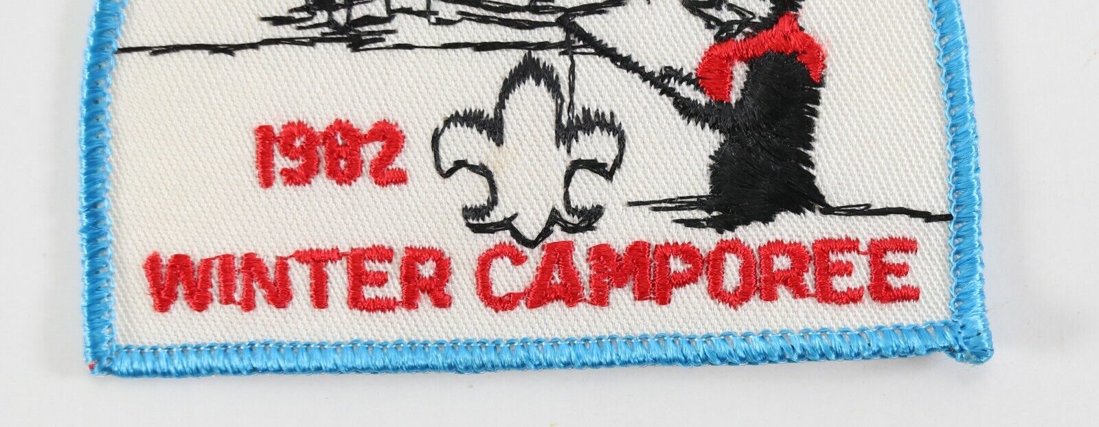 Vintage 1982 Winter Camporee Jim Bridger Council Blue Boy Scouts BSA Camp Patch Item image 2