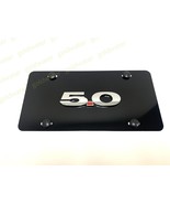 3D 5.0 Emblem Badge Black Aluminum Metal Vanity Front License Plate Tag ... - $40.13 CAD
