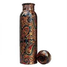 Pure Copper Water Bottle Ayurvedic Water Copper Bottle Leak Proof 900 ML - £24.16 GBP