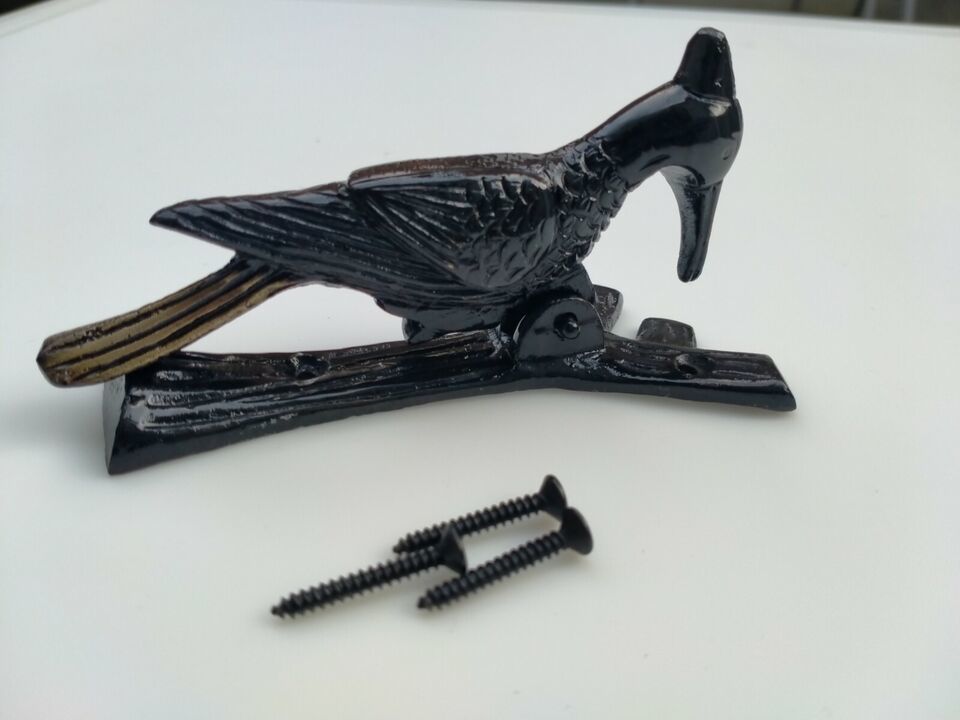 Primary image for Handmade Woodpecker Brass Door Knocker (Colour- Solid Black Antique)UK SELLER ✅✅