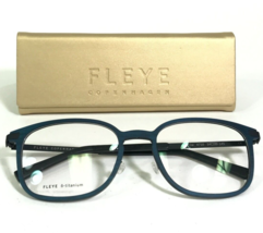 Fleye Eyeglasses Frames Arne 4710 Black Blue Square Full Rim 54-20-145 - £89.19 GBP