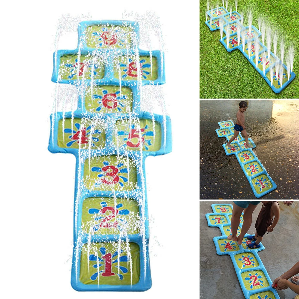 Courtyard Number Children Pool Summer Hopscotch Outdoor Game Mat Inflatable Toy - £19.72 GBP