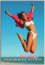 Flying Hi in Ocean City Maryland Girl Postcard Risque 90&#39;s 80&#39;s Pinup Bikini MD - £9.42 GBP