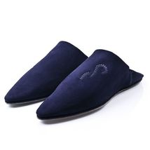 Navy Blue Suede Slipper,Moroccan Slipper,handmade, Suede,navy blue,gifts for dad - £85.51 GBP