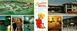 Vintage Sandman Motel Grand Junction CO Multi View Panorama Long Postcard - $9.95