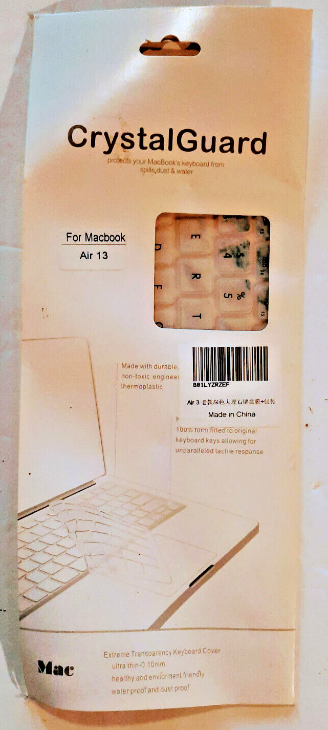 CrystalGuard Keyboard Skin for Macbook Air 13 - Dark Marble - $15.79