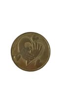 Vintage Brass Tone Two Hands Heart Token Coin Inspirational Pocket Piece - $9.00