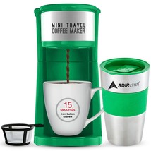 Single Serve Mini Travel Coffee Maker &amp; 15 Oz. Travel Mug Coffee Tumbler... - £34.36 GBP