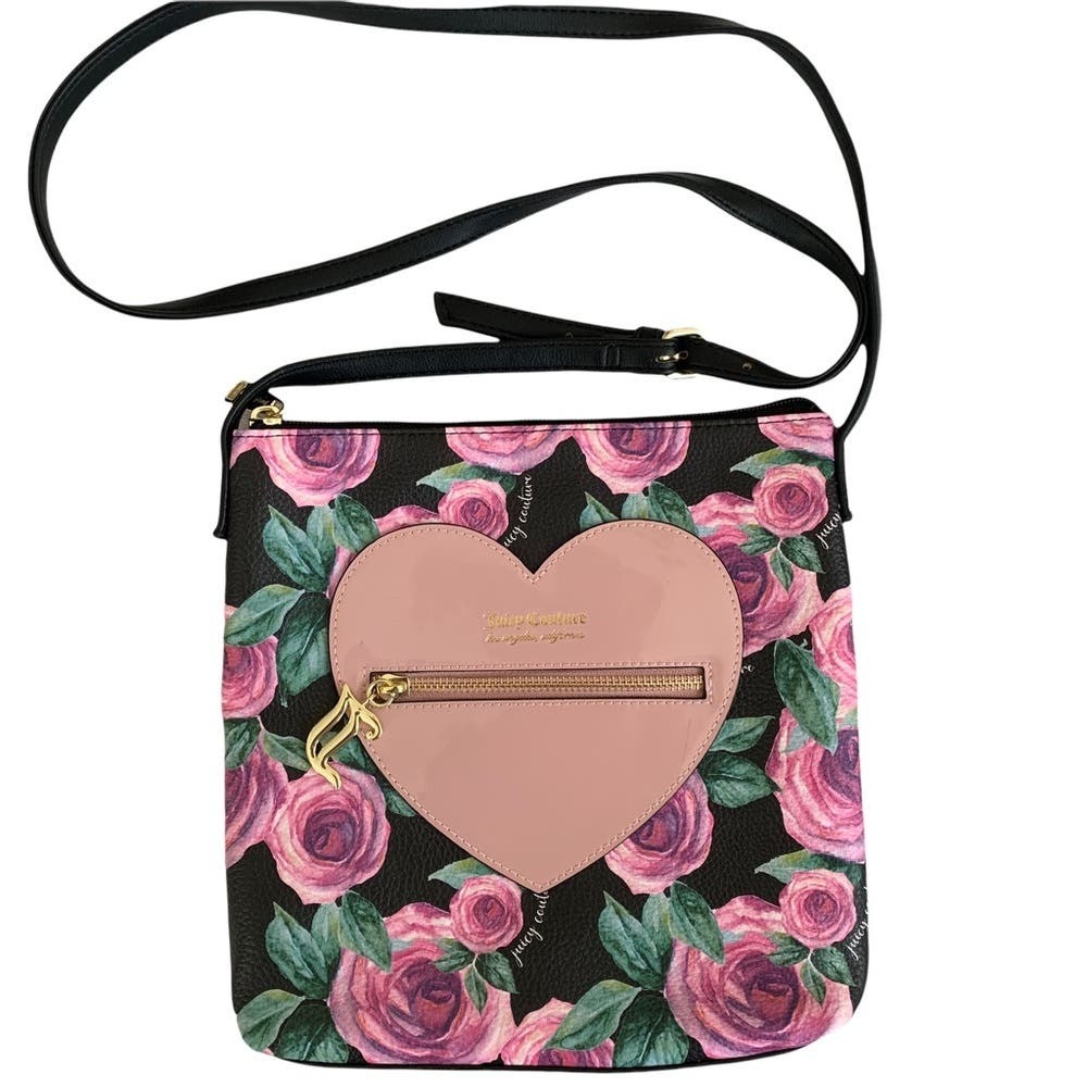 Primary image for Juicy Couture Whole Lotta Love North South Rose Floral Crossbody Bag
