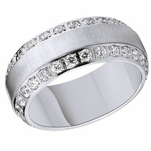 Rond Imitation Diamant Confortable Fiançailles Anneau Bague Argent Sterling - £130.15 GBP