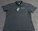 Kuhl Valiant Polo Shirt Merino Wool Blend Short Sleeve Men&#39;s Black 2XL N... - $39.54