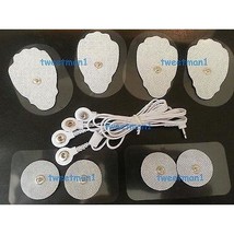 Electrode Lead Cable (2.5mm Plug) + Massage PADS(4 Lg, 4 Sm+ Cable) For Pinook - $19.98