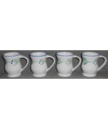Set (4) Dansk GREEN LEAVES - BLUE BERRIES PATTERN 12 oz Handled Mugs POR... - $54.25 CAD