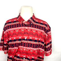 Holton XXL 3XL Short Sleeve Mens Shirt Canvas Cloth Red Black White - £13.91 GBP