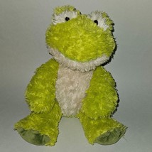 Aurora Green Tan Frog Plush Stuffed Animal Toy Soft 10&quot; Sitting Tubbie Wubbies - £15.86 GBP