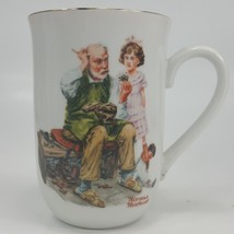 1982 Norman Rockwell Museum The Cobbler 24K Gold Trim Porcelain Mug Cup UEHG&amp; - $6.00