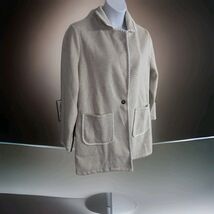 luvamia Womens Beige With White Trim Peacoat Womens Size Large 12/14 - $24.74