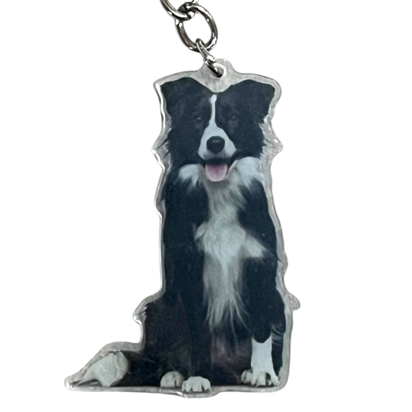 Border Collie 2D Acrylic Keychain - Cute Dog Lover Gift &amp; Bag Charm Deco... - $7.18