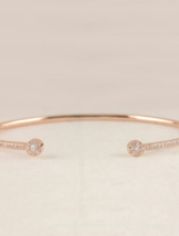 Natürlicher Diamant Tulpe Armband 14K Rose Gold Feiner Schmuck Weihnachten Tag - £1,105.32 GBP