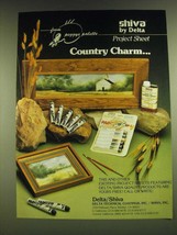 1990 Delta Shiva Paintstiks Ad - From Peggys Palette Country Charm - £14.48 GBP