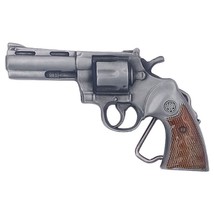 Classic Pistol Revolver Gun Belt Buckle Grey Western 6-Shooter Cowboy St... - $10.88