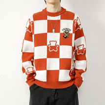 Loose Cashmere Plaid Sweater - £31.34 GBP+
