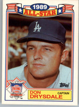1990 Topps Glossy All Stars 11 Don Drysdale  Los Angeles Dodgers - £3.92 GBP