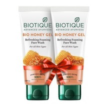 Biotique BIO Honey Gel Face Wash for All Skin Types, 100 ml (pack of 2) - $20.36