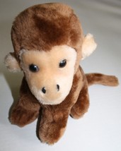 9&quot; Brown Plush Monkey Stuffed Animal Toy Tan Face Ears City Products Corp Vtg - £13.68 GBP