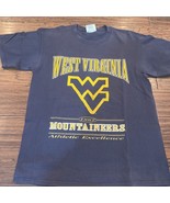 West Virginia Mountaineers Lee Sport Mens T-Shirt Blue Yellow Crew Neck ... - $33.93 CAD