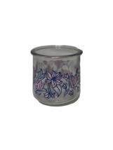 Oui Yogurt Limited Edition Floral Glass Jar, Flowers, Pink  &amp; Blue Flowers - £4.82 GBP