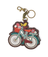 BICYCLE BIKE FLOWER KEY FOB COIN PURSE KEYCHAIN CHALA - $18.32