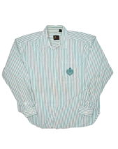 Vintage Liz Sport Shirt Womens M Petite Striped Button Up Crest Logo Clairborne - £19.81 GBP