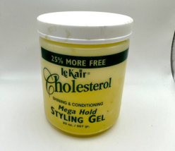 Vtg Lekair Cholesterol Mega Hold Styling Gel - 20 oz - £23.59 GBP