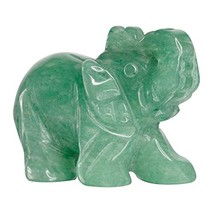 Yatming - Figura decorativa de elefante de cristal curativo, tallada a mano, pie - £40.89 GBP