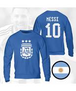 Argentina Messi Champions 3 Stars FIFA World Cup 2022 Royal Blue Sweatshirt - £36.28 GBP+