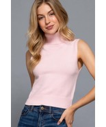 Women&#39;s Sleeveless Turtle Neck Sweater Top - £14.67 GBP