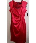 Shelby Nites Brand ~ Women&#39;s Size 10 ~ Red ~ Polyester/Spandex ~Sleevele... - £29.34 GBP